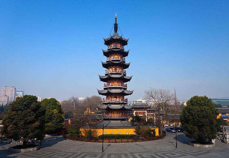 上海市龙华塔采用直川科技倾角传感器进行实... 