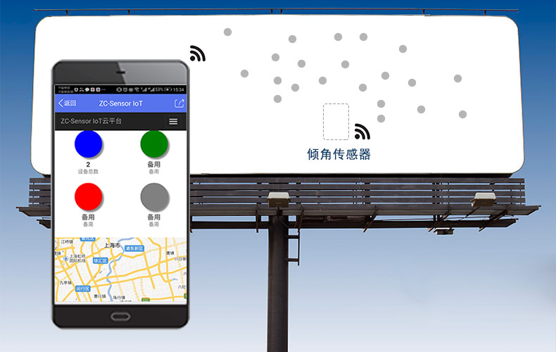 直川倾角传感器在物联网广告牌领域的应用 